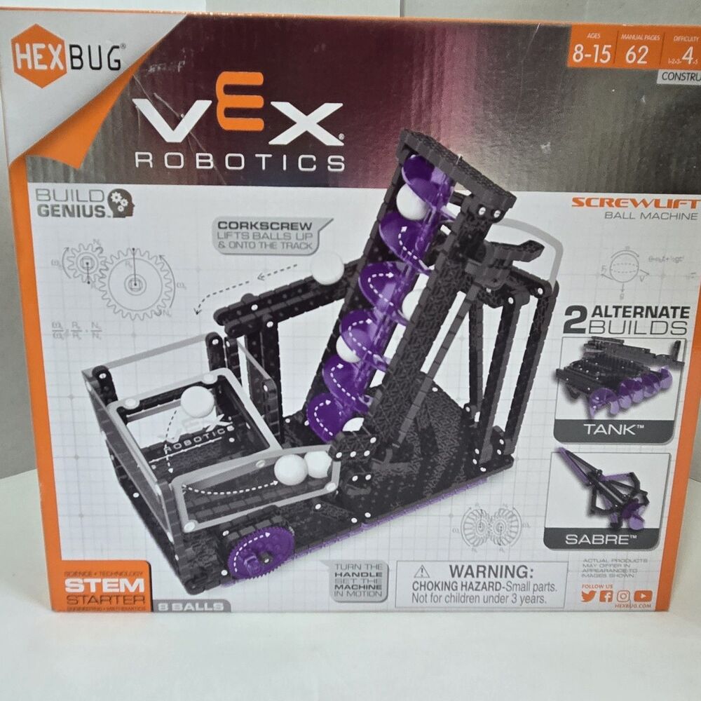 HEXBUG VEX Robotics Screw Lift Ball Machine STEM 245+ Pieces New in Box